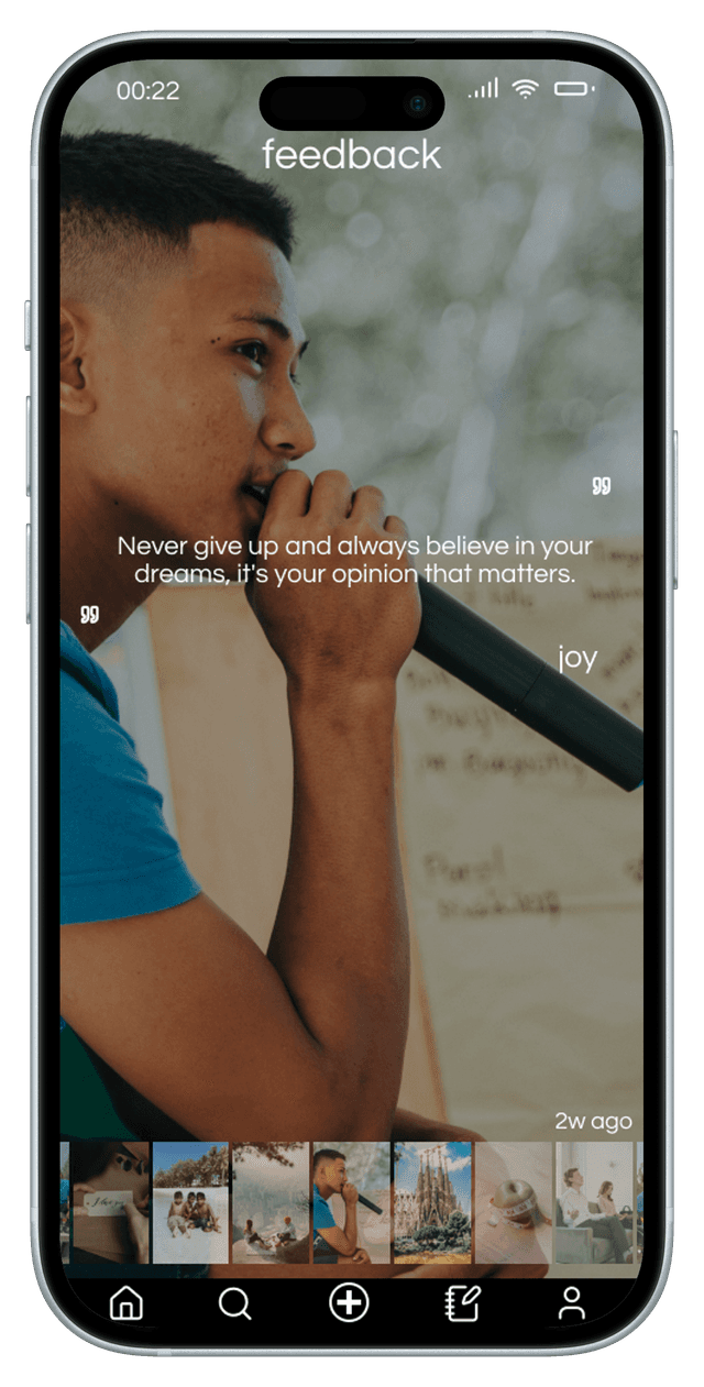 Screenshot of talk app showing a user listening to a talk.
